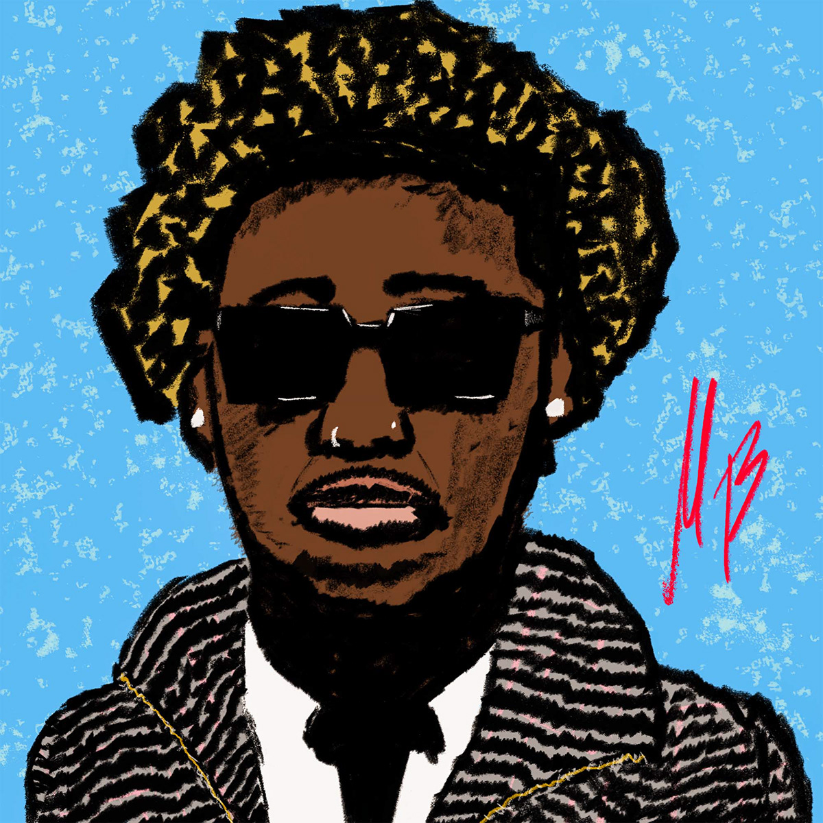 Artsy Digital Painting of Hip-Hop Artist Future