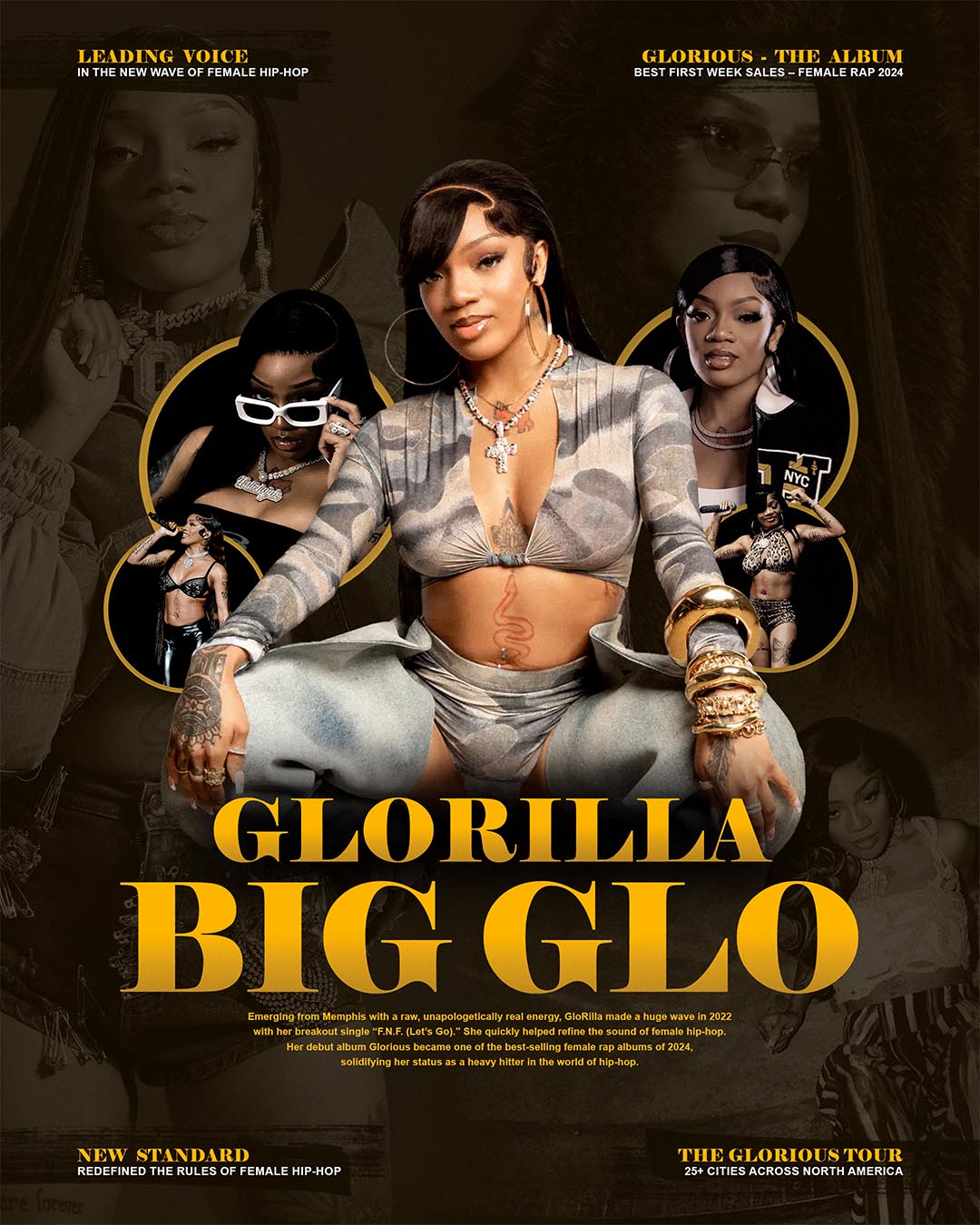 Glorilla Hip-Hop Poster